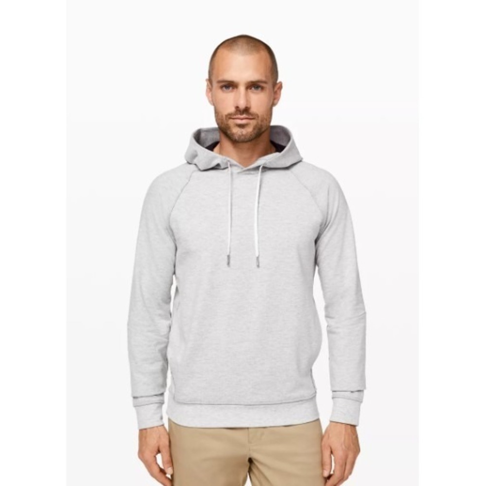 Lululemon City Sweat Pullover Hoodie Mens XS Gray LM3ATLS Athleisure Workout Run